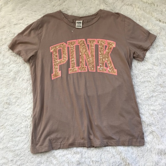 PINK Victoria's Secret Tops - Victorias Secret Pink new Sequence T-Shirt